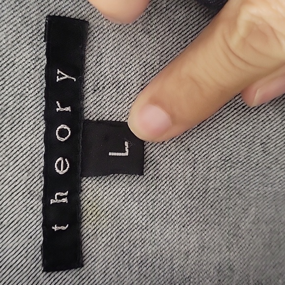 THEORY Blue Denim Vest Sz L - Picture 3 of 4